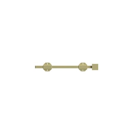 Deltana 12 Modern Heavy Duty Surface Bolt; Unlacquered Bright Brass Finish 12SBM3-UNL